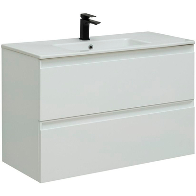 Allen Brau Тумба под раковину Allen Brau Eclipse 100 1.E1003.WM подвесная Белая матовая 1.E1003.WM