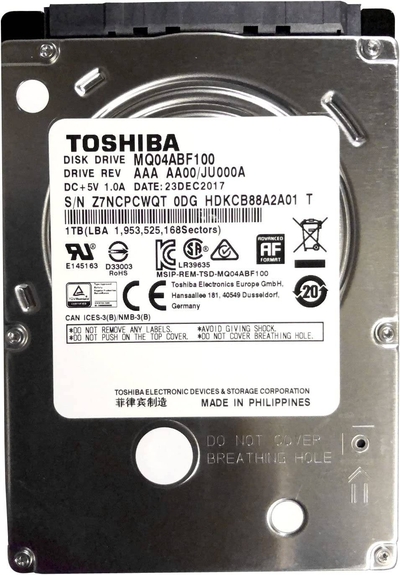 Toshiba Жесткий диск Toshiba MQ04 1Tb MQ04ABF100 MQ04ABF100