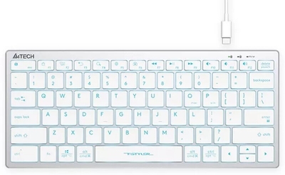A4Tech клавиатура A4Tech fstyler fx61 (серебристый/белый) 