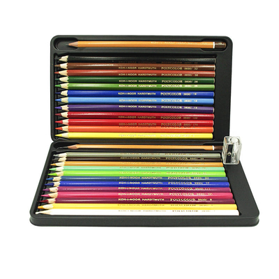 Koh–i–Noor Набор карандашей цветных Koh-I-Noor "Polycolor 3834" 24 цв., заточен.+ точилка+2 ч/гр. кар. Koh–i–Noor 3834