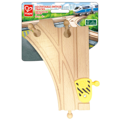 Hape Элемент железной дороги Hape Элементы игрушечной железной дороги - Развилки с переключателем направления (2 предмета) E3781_HP