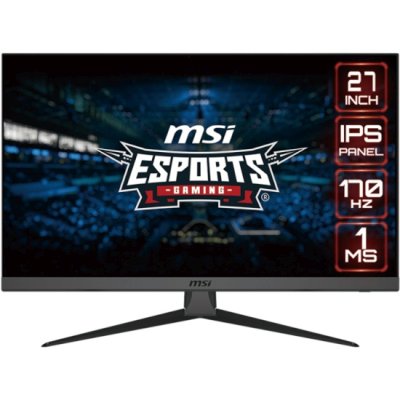 MSI Монитор 27" MSI 9S6-3CB51T-058 1920x1080, 16:9, 1ms(MPRT), 170Hz, 1100:1, 100M:1, 250nit, 178/178, 2*HDMI, DP, Tilt, VESA G2722 9S6-3CB51T-058