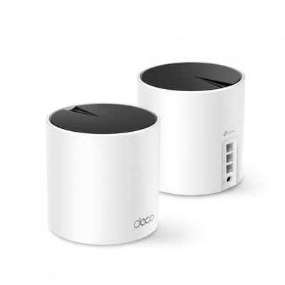 TP-LINK Роутер TP-LINK AX3000, 574 Mbps at 2.4 GHz + 2402 Mbps at 5 GHz, 3xGigabit Ports (WAN/LAN auto-sensing), 2 Streams and HE160 for 5GHz Deco X55(2-pack) 