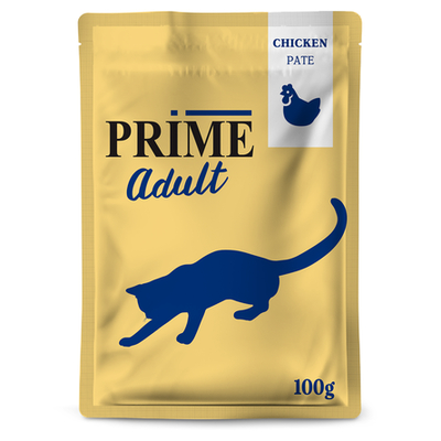 Prime PRIME Паштет для кошек из курицы, в пауче, 100 гр 
