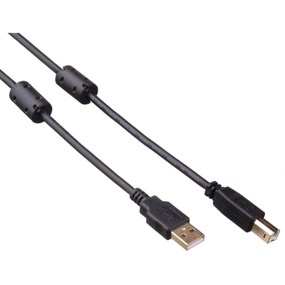Exegate Кабель интерфейсный USB 2.0 Exegate EX138947RUS Am/Bm, 3м, 2 фильтра EX-CCF-USB2-AMBM-3.0 EX138947RUS