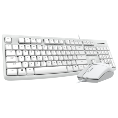 Dareu Клавиатура и мышь Dareu клавиатура (мембранная, 104кл, EN/RU) + мышь LM103, USB MK185 White 