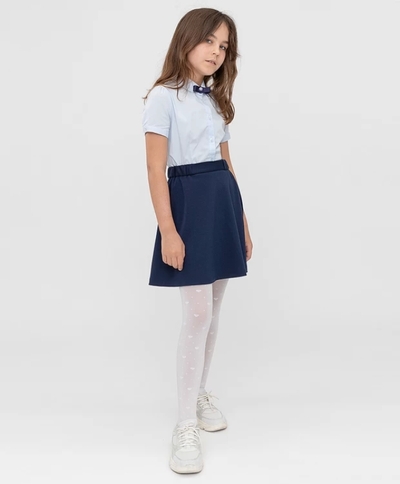 Button Blue Юбка-колокол из плотного трикотажа синяя Button Blue (164) 