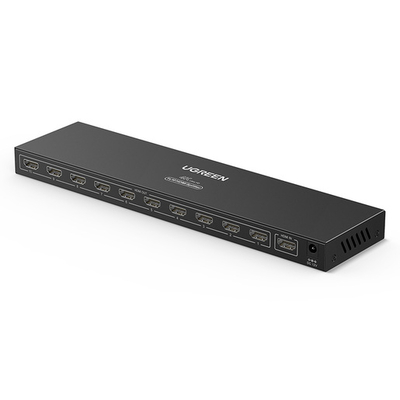 Ugreen Сплиттер UGREEN 50949_ HDMI 1 In/10 Out with 12V 2A DC (5.5*2.1*11mm ) power adapter*1, black CM514 50949_