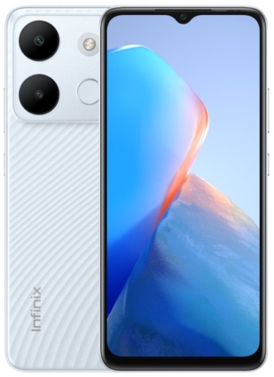 Infinix Смартфон Infinix 4895180795336 6.6" IPS HD+ (720*1612), MediaTek MT6761, 4хCortex-A53 2.0GHz, 13MP+AI Lens+5MP front, 500 SMART 7 3+64GB Iceland White 4895180795336