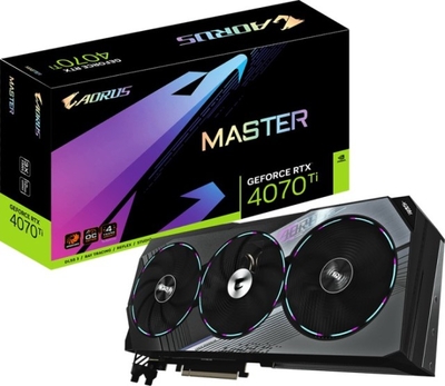 Gigabyte Видеокарта PCI-E GIGABYTE 12GB GDDR6X 192bit 4nm 2310/21000MHz HDMI/3*DP GeForce RTX 4070 Ti MASTER (GV-N407TAORUS M-12GD) GV-N407TAORUS M-12GD