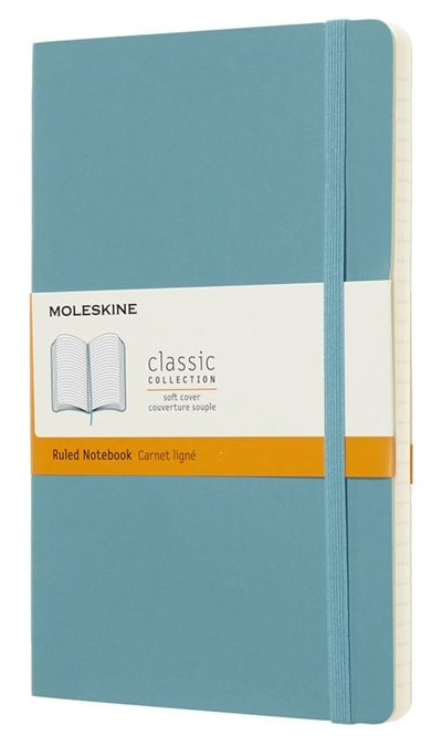 Moleskine Записная книжка в линейку Moleskine "Classic Soft" Large, 130х210 мм 192 стр, обложка голубая 1056563