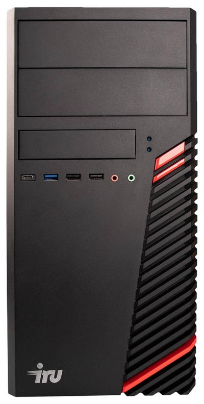 iRU Компьютер IRU Office 310H5SM, Intel Core i5 11400, DDR4 8ГБ, SSD 256ГБ, Intel UHD Graphics 730, Windows 10 Professional, черный (1900106) 1900106