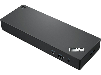 Lenovo Док-станция Lenovo ThinkPad Universal Thunderbolt 4 Dock, (Thunderbolt, RJ-45, 4xUSB 3.1, USB Type-C, HDMI, 2xDP, Mini jack). 135Вт Черный 40B00135CN 40B00135CN