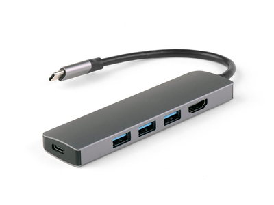 iQFuture Док-станция IQFuture IQ-C5 Type-C (3xUSB 3.0, USB Type-C, HDMI), Серый IQ-C5 IQ-C5