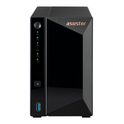 ASUSTOR Cетевое хранилище ASUSTOR AS3302T 2-Bay NAS/MPl/Cel 1.4GHz Quad Core/2GBDDR4/noHDD,LFF(HDD,SSD),/1x1GbE(LAN)/3xUSB3.2; 90IX01I0-BW3S00 (AS3302T) AS3302T