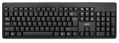 HIPER Клавиатура HIPER WIRED KEYBOARD OK-1100 BLACK (OK-1100) OK-1100