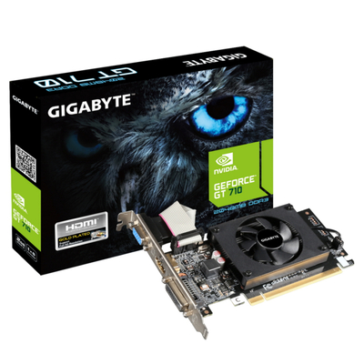 Gigabyte Видеокарта Gigabyte NVIDIA GT 710 954 2048 1600 64 RTL [GV-N710D3-2GL 2.0 PCI-E] GeForce GT 710 LP v2.0 GV-N710D3-2GL 2.0 PCI-E