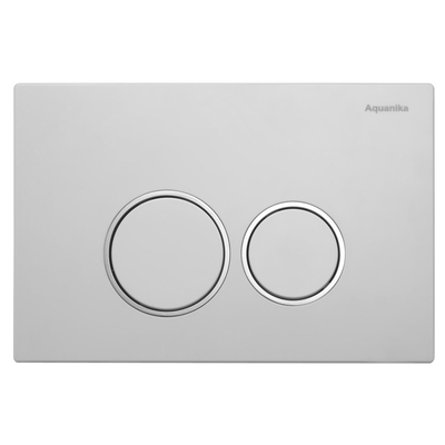 Aquanika Кнопка смыва Aquanika белая/кольца хром Basic R-type 01.02.08 01.02.08