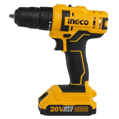 Ingco дрель-шуруповерт INGCO CDLI20028 20В Li-ion 1,5Ач 2 АКБ P20S CDLI20028
