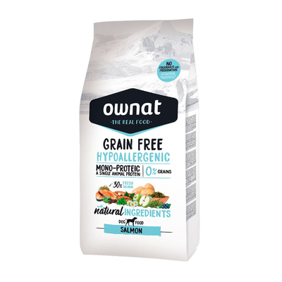 Ownat Ownat GF HYPO Корм сухой гипоаллергенный для собак с лососем, 12 кг 