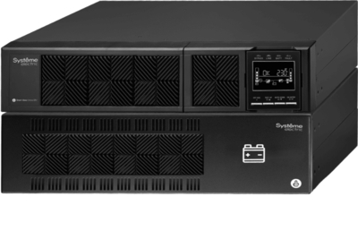 Systeme Electric Источник бесперебойного питания Systeme Electriс Smart-Save Online SRV, 6000VA/5400W, On-Line, Extended-run, Rack 5U(Tower convertible), LCD, Out: Hardwire, SNMP Intelligent Slot, USB, RS-232 (SRVSE6K Systeme Electric SRVSE6KRTXLI5U