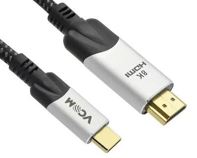 Vcom Кабель-адаптер VCOM .8M USB 3.1 Type-Cm/HDMI A(m) 8K/30Hz, 1.8m, aluminium shell CU423MCV-1 CU423MCV-1.8M