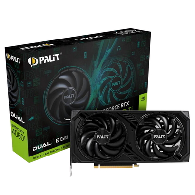 Palit Видеокарта Palit NVIDIA GeForce RTX 4060TI 8ГБ GDDR6, Ret [ne6406t019p1-1060d] NE6406T019P1-1060D