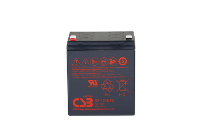 Csb Батарея CSB серия GP, GP1245 (12V16W) , напряжение 12В, емкость 4Ач (разряд 20 часов), емкость 16 Вт/Эл при 15-мин. разряде до U кон. - 1.67 В/Эл при 25 °С, макс. ток разряда (5 сек.) 60А, ток коротко GP1245 (12V16W)