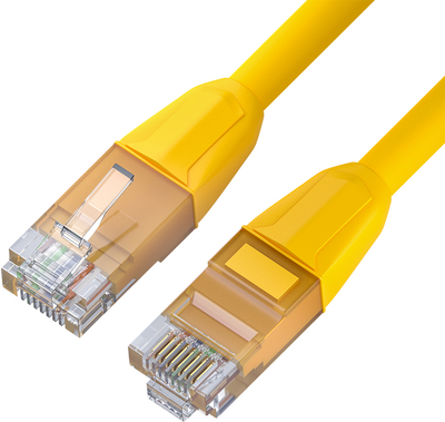 Greenconnect GCR Патч-корд прямой 3.0m LSZH UTP кат.6, желтый, 24 AWG, литой без фиксатора, ethernet high speed, RJ45, T568B Greenconnect RJ45(m) - RJ45(m) Cat. 6 U/UTP LSZH 3м (GCR-52792) GCR-52792