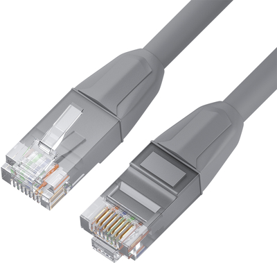 Greenconnect GCR Патч-корд прямой 1.5m LSZH UTP кат.6, серый, 24 AWG, литой без фиксатора, ethernet high speed, RJ45, T568B, GCR-52749 Greenconnect RJ45(m) - RJ45(m) Cat. 6 U/UTP LSZH 1.5м (GCR-52749) GCR-52749