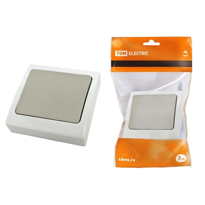 TDM Electric Выключатель одноклавишный TDM Electric SQ1803-0101 Вуокса SQ1803-0101