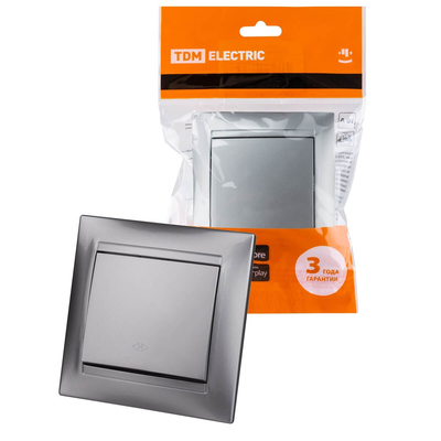 TDM Electric Выключатель одноклавишный перекрестный TDM Electric SQ1815-0236 Лама SQ1815-0236