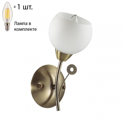 LUMION Бра Lumion Tula с лампочкой 5265/1W+Lamps E14 Свеча 5265/1W+Lamps E14 Свеча