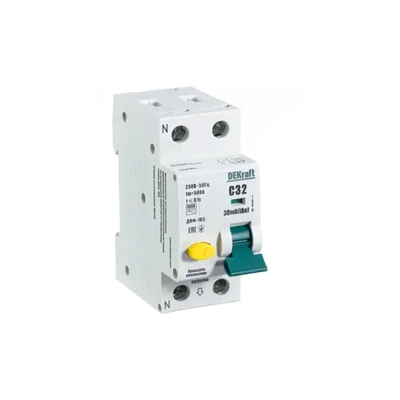 Dekraft Дифференциальный автомат Dekraft 1P N C32 A 30 мА 6 кА AC 16207DEK 0