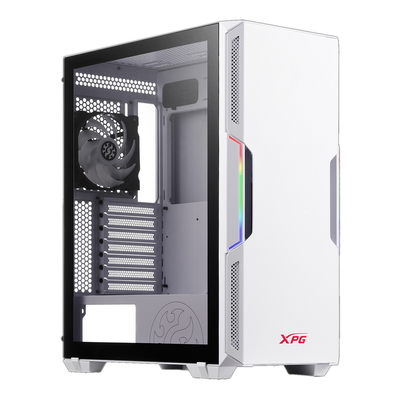 XPG STARKER WHITE (STARKER-WHCWW) (Midi-Tower, белый, TG, 120mm ARGB fan + 120mm fan) XPG STARKER-WHCWW