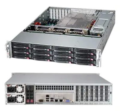 Supermicro Шасси серверное Supermicro SuperChassis 2U 826BAC12-R1K23LPB/ HDD(12)LFF+opt.HDD(2)SFF/7xLP/2 x1200W/Backplane 12xSAS3/SATA3/NVMe4 (CSE-826BAC12-R1K23LPB) CSE-826BAC12-R1K23LPB