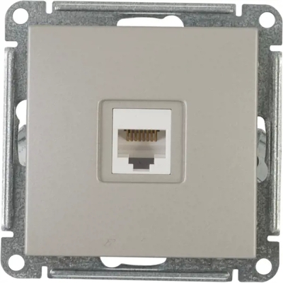 Schneider electric Розетка компьютерная встраиваемая Schneider Electric W59 Deco RJ45 UTP cat 5e цвет платина RSI-152K5E-12-86 
