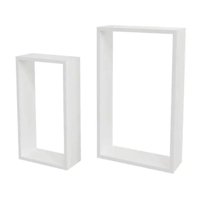 SPACEO Набор настенных полок Spaceo 45x27 см/40x22 см МДФ цвет белый 2 шт 