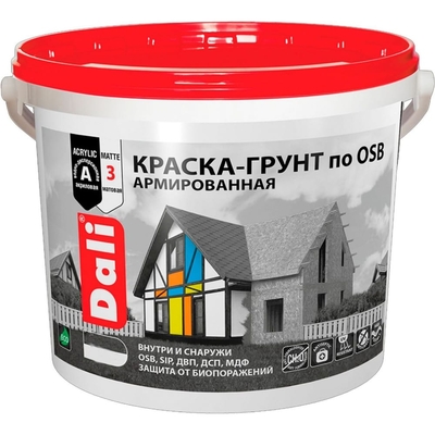 Dali Краска-грунт по OSB Dali 3 кг цвет белый База А 