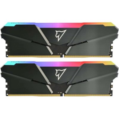 Netac Оперативная память Netac Shadow RGB 32GB (16GBx2) DDR4-3600 (PC4-28800) C18 Grey 18-22-22-42 1.35V XMP Dual DIMM Kit (NTSRD4P36DP-32E) NTSRD4P36DP-32E