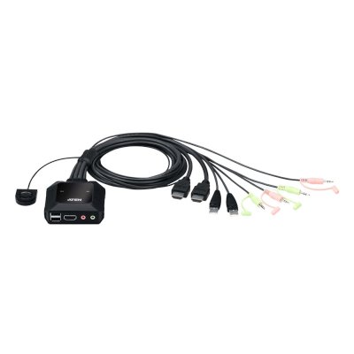 Aten Квм переключатель ATEN 2-Port USB 4K HDMI Cable KVM Switch (CS22H-AT) CS22H-AT