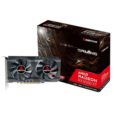 Biostar Видеокарта BIOSTAR nVidia RX 6500XT 2310 4096 18000 64 RTL [VA65X6RA46] VA65X6RA46