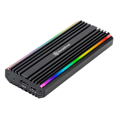 Silverstone Внешний корпус SilverStone USB-C 3.2 Gen2 10Gbps NVMe/SATA M.2 SSD RGB enclosure USB-C 3.2 Gen2 10Gbps NVMe/SATA M.2 SSD RGB enclosure G590MS13B000010