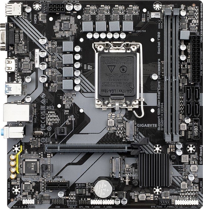 Gigabyte Материнская плата Gigabyte B760M H DDR4, Soc-1700, Intel B760, mATX B760M H DDR4