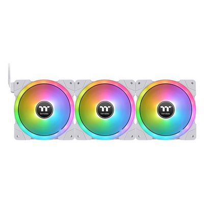 Thermaltake Вентилятор в корпус Thermaltake CL-F161-PL12SW-A SWAFAN EX12 RGB PC Cooling Fan White TT Premium Edition 3 Pack/Fan/12025/PWM 500~2000rpm/magnetic terminal/LED software control/White CL-F161-PL12SW-A