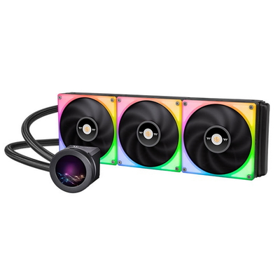 Thermaltake Жидкостная система охлаждения Thermaltake CL-W370-PL14SW-A TOUGHLIQUID Ultra 420 RGB CPU AIO Liquid Cooler/All-In-One Liquid Cooling System/Water Block 2.1inch LCD/TOUGHFAN RGB 140*3/PWM 500~2000rpm/ Cooler Tt Toughliquid Ultra 420 ARGB CL-W370-PL14SW-A