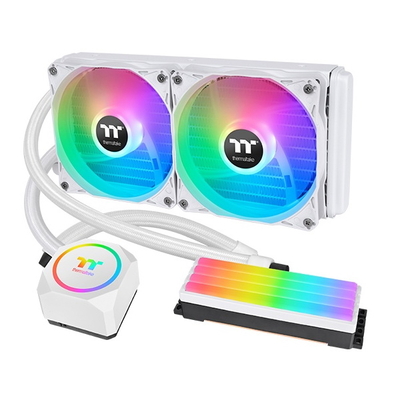 Thermaltake Жидкостная система охлаждения Thermaltake CL-W330-PL12WT-A Floe RC240 CPU&Memory AIO Liquid Cooler Snow Edition/All-in-one liquid cooling system/120 ARGB Fan*2/memory not include Floe RC240 CPU & Memory AIO Liquid Cooler Snow Edition CL-W330-PL12WT-A