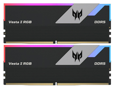 Acer Модуль памяти DDR5 32GB (2*16GB) Acer Predator Vesta II RGB PC5-54400 6800MHz CL34 1.4V BL.9BWWR.361 
