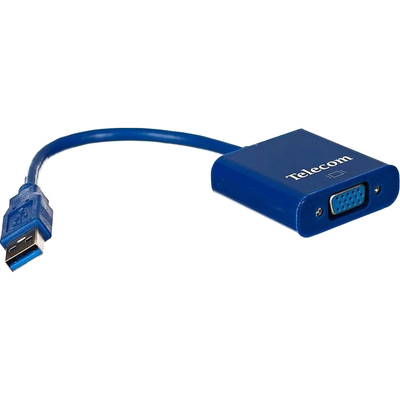 Vcom Адаптер USB 3.0 -> VGA-F display adapter Telecom <TA710> VCOM Адаптер Telecom USB 3.0 A M/VGA F (TA710) TA710
