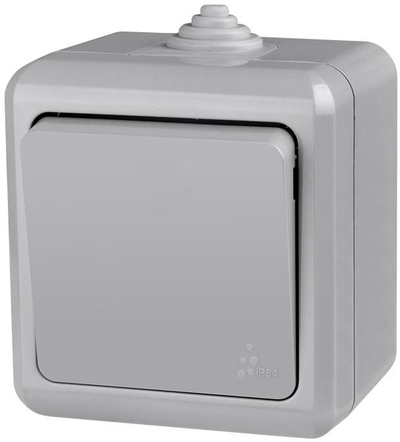TOKOV ELECTRIC Выключатель TOKOV ELECTRIC 1-кл. ОП Dita IP54 10А 250В сер TKL-DT-V1-C06-IP54 